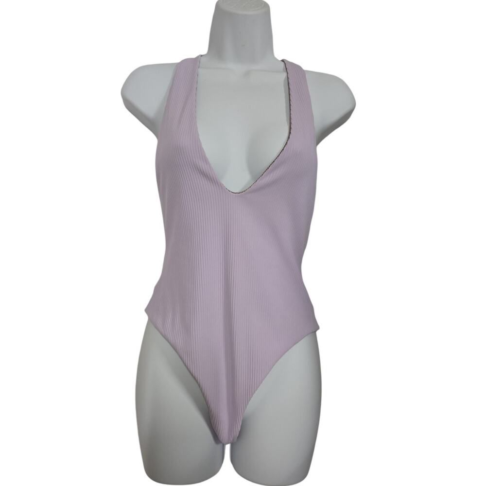 Acacia Nova Ribbed Full Piece Swimsuit - Lilac